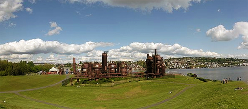 Gas Works Park At Night