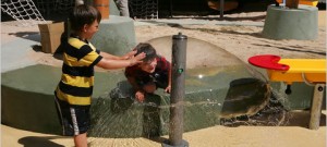 kids play at the Imagination Playground