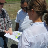 Parks staff discussing the design of East Park