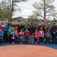 Cleaning Schmul Playground with Travis Civic Association, April 2017.